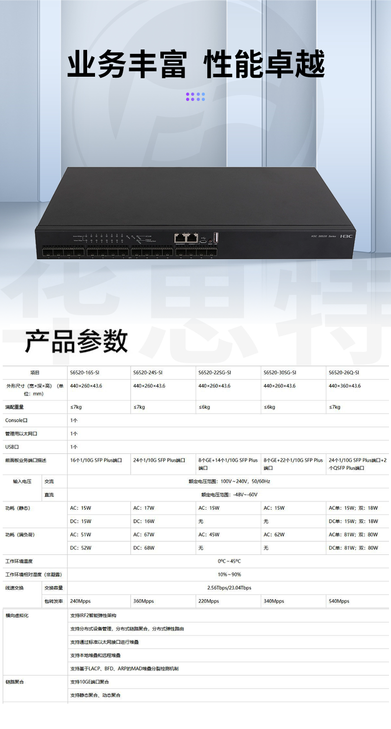 華三 LS-6520-16S-SI 16口萬兆三層網(wǎng)管交換機(jī)