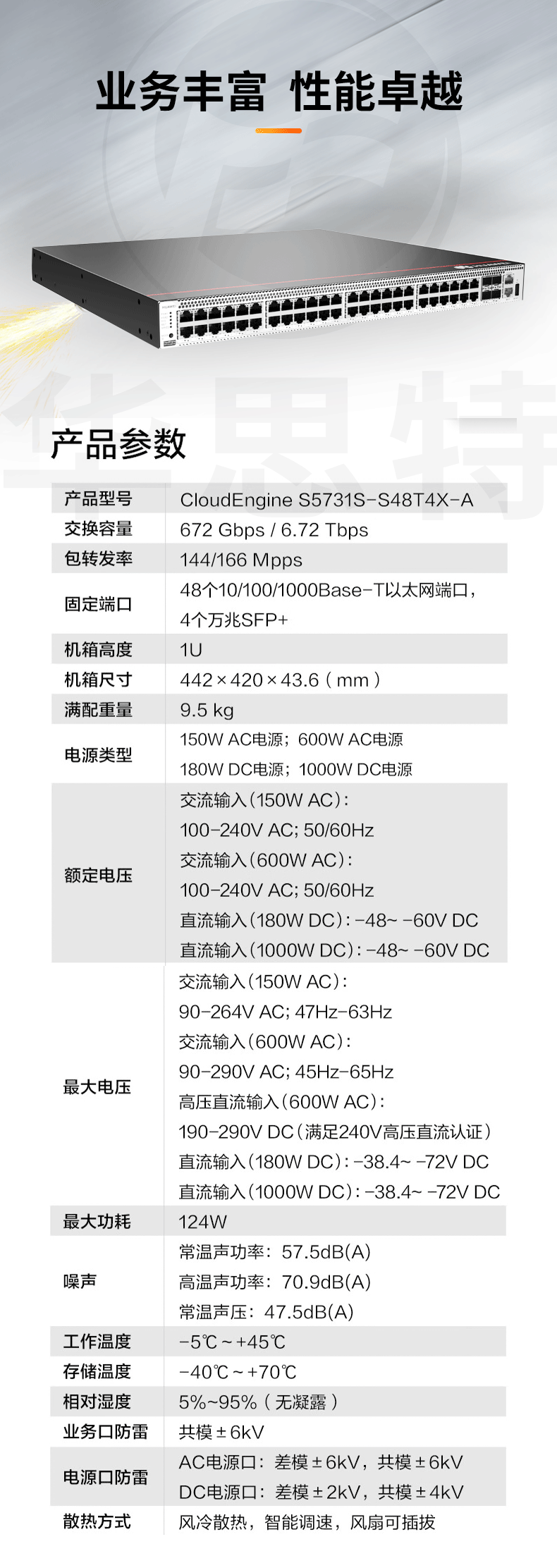 華為交換機 S5731S-S48T4X-A