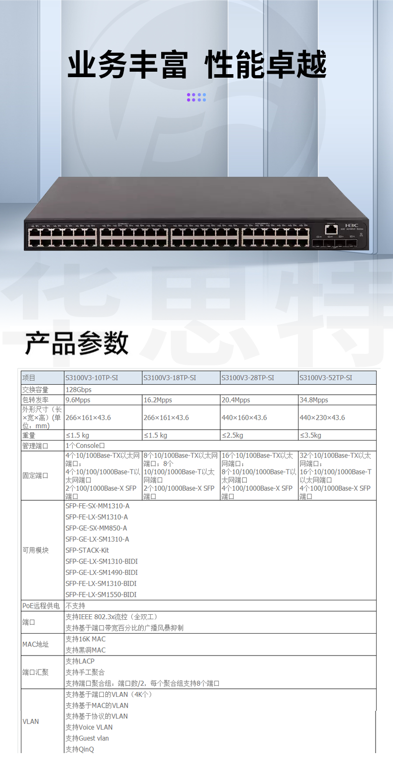 H3C交換機 LS-3100V3-52TP-SI-H1